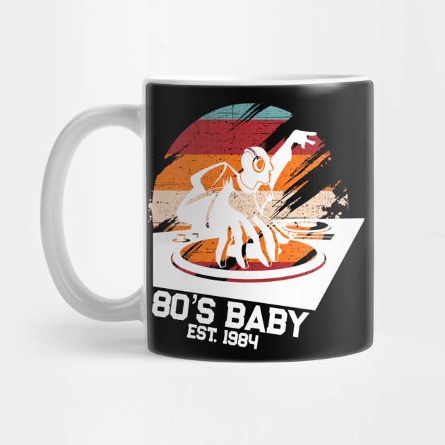 80's Baby Retro Music DJ Gift by TheAparrelPub